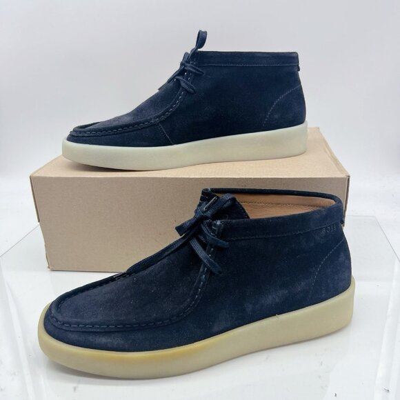 Hugo Boss Clay Chukka Sneaker Men's Navy Suede Lace Up Desert Boots Shoes US 9 - Picture 3 of 12